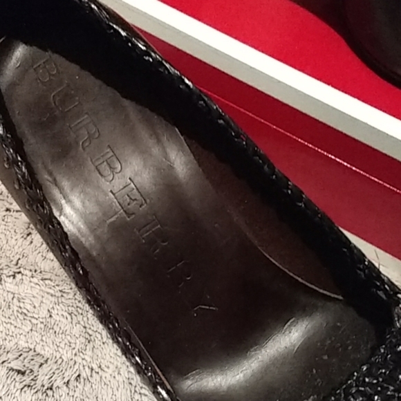 Authentic Burberry high heel brown leather/straw - Picture 7 of 8